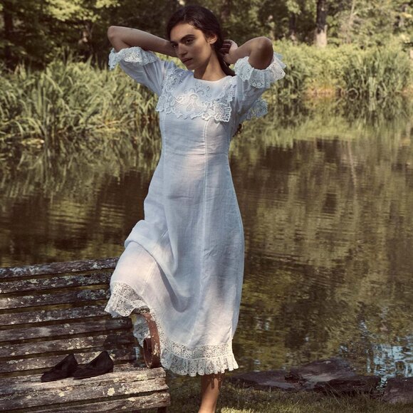 Doen Heirloom Calinda Dress in Salt Size Small NWT - Picture 1 of 5